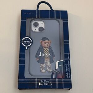 MVMT nwt MagSafe Blue and Gray Jazz Bear iPhone Case